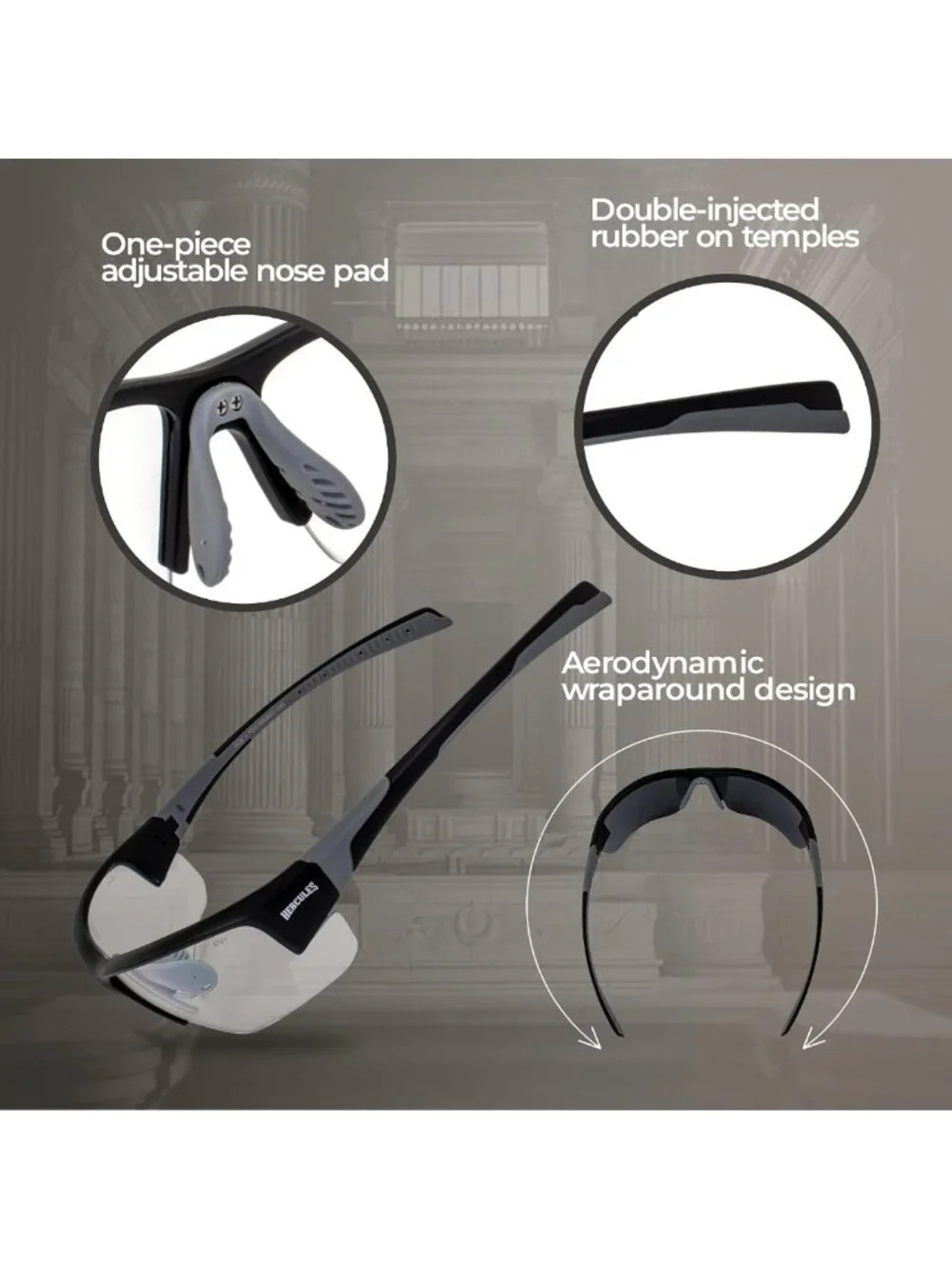 Photochromic Safety Sunglasses | Auto-Darkening Clear to Smoke Lens | ANSI Z87.1